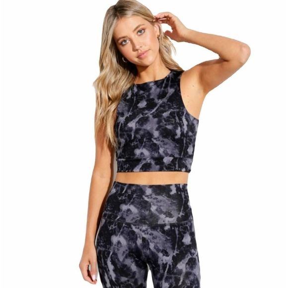 Marble Black & Gray Bell Bottom Set- 8024 - Picture 3 of 7